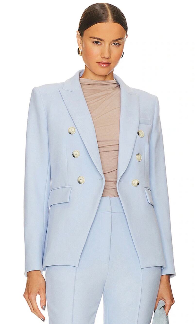 Veronica Beard Miller Dickey Blazer Ice Blue Size 2